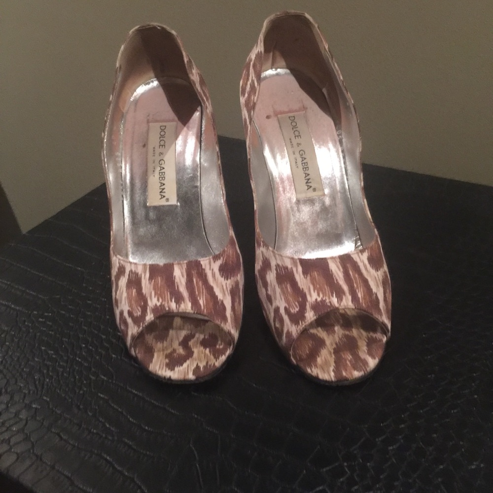 VINTAGE DOLCE & GABBANA animal print HEELS - Picture 3 of 8